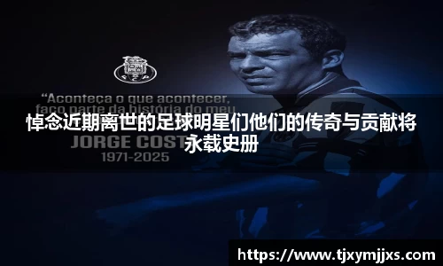 悼念近期离世的足球明星们他们的传奇与贡献将永载史册